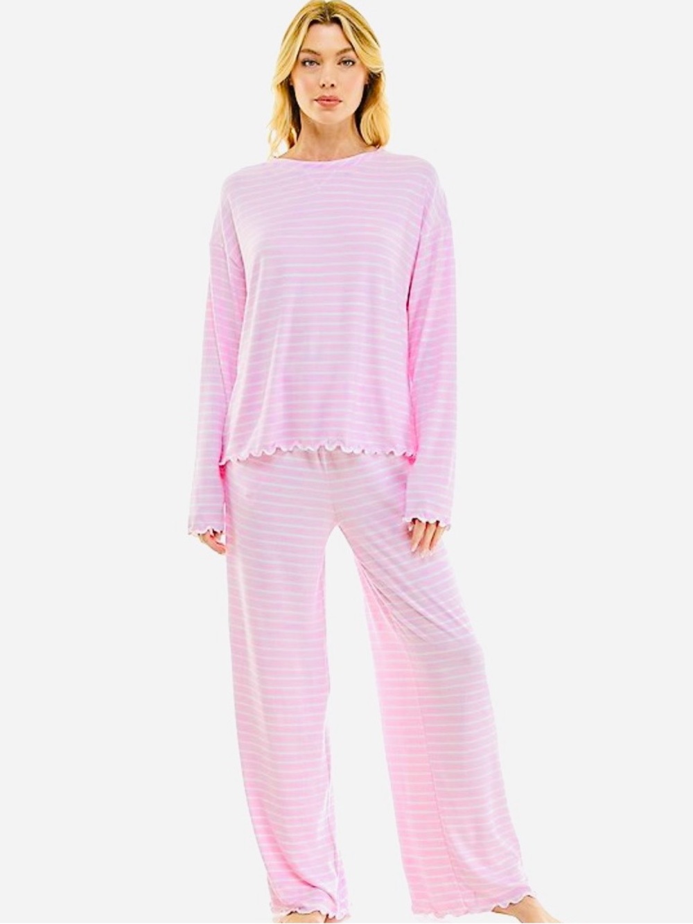 Sonoma Light Pink Striped Relaxed Pajama Set